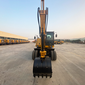 Good Quality Excavators ELORRY EL90 Mini Hydraulic 0.3m3 Cubic Meter ECE EPA Wheel Excavator on Sale - Product Image 1