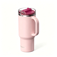 Gobelet isotherme moderne en acier inoxydable 30/40 oz avec couvercle à double mode de consommation, portable et écologique pour le camping