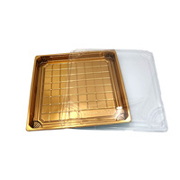 JY-81213 Einweg-Kunststoff-Sushi-Box mit klarem Deckel Kunststoff-Lebensmittel-Verpackungs behälter Quadratische Kunststoff-Sushi-Tablett