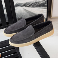 Chaussures de skate décontractées en daim de vache personnalisables à faible MOQ, baskets tendance pour hommes