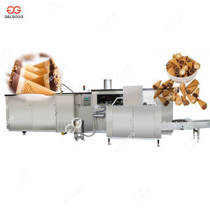 Machine de fabrication de cônes avec logo entièrement automatique Machine de fabrication de cônes gaufrés à la crème glacée Ligne de production de <span class=keywords><strong>mini</strong></span>-cônes - Product Image 1