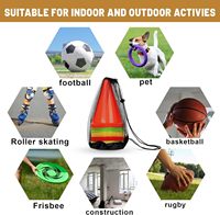 Conos de entrenamiento de fútbol de agilidad de 9 pulgadas, cono de fútbol de plástico PE de 23cm con pelota para ejercicio y equipo de ejercicio Welco OEM