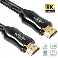 Zertifiziertes 8K 1m 2m 3m 5m Hochgeschwindigkeits-48Gbps HDMI 2.1 Kabel 8K 60Hz 4K 120Hz Ultra HD 8K Vergoldetes Fabrikpreis-Nylonkabel
