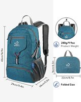 Petit sac à dos léger et pliable : sac à dos de randonnée et de camping pliable ultra léger de 20 l pour homme et femme