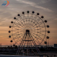 Grande Roue d'Extérieur Lumineuse à LED pour Parcs d'Attractions – Divertissement pour Adultes et Enfants