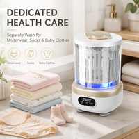 Mini lave-linge automatique 2 en 1 avec essoreuse, chargement par le haut, lave-linge électrique pour les vêtements de bébé