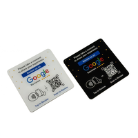 Tarjeta de Acrílico con Chip RFID NFC de 13.56MHz para Reseñas de Google, Programable por URL, Resistente al Agua, con Soporte y Adhesivo