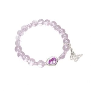 Crystal Glaze <b>Beaded</b> Gourd <b>Bracelet</b> Sweet Jewelry Women's Butterfly <b>Bracelet</b> Fantasy Popcorn Cracked Crystal Beads <b>Bracelet</b> - Product Image 5