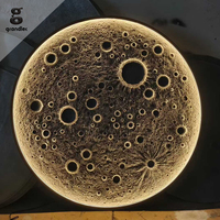 Lampe murale solaire en forme de croissant de lune pour la décoration de villas et de jardins, éclairage d'ambiance