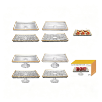 Modern rechthoekig glazen dinerbord voor restaurant- en hotelgebruik, aanpasbaar, duurzaam, voedselveilig, geschikt voor fruit en gerechten voor de keuken.