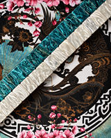 Ensemble de Mahjong américain haut de gamme, 160 tuiles en acrylique, motif floral de jardin chinois, dos blanc nacré et bleu, cadeau pour femmes