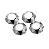 UFO-Pierres de refroidissement de whisky en acier inoxydable 304 de qualité alimentaire Outils de bar à vin de glace réutilisables Coffret cadeau de glaçons en gros