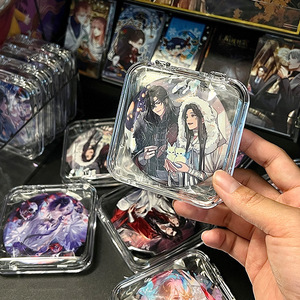 Transparent Square Badge Storage Box With Lid Dustproof Desktop Organizer For Badges And Collectibles 40G Yiwu Origin - Product Image 3