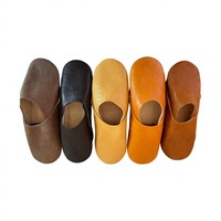 Babouches marocaines faites à la main en cuir véritable, respirantes, légères et chaudes, pour femmes, pour l'intérieur.