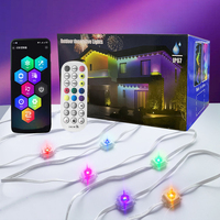 Luces LED Inteligentes Tuya WiFi RGBW con Cambio de Color IP67, Guirnalda de Luces para Aleros, Regulables, Decoración para Interiores y Exteriores del Hogar