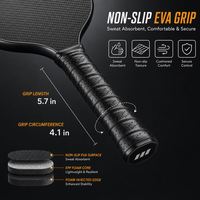 Pickleball de forme allongée avec surface texturée, technologie Gen3, poignée en caoutchouc de 20 mm d'épaisseur, noyau en mousse injectée en nid d'abeille
