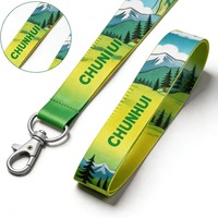 CH Wholesale Sublimation Printing Polyester Lanyards With Logo Custom Certification Keychain OEM ODM ECO Promotion Event Gifts