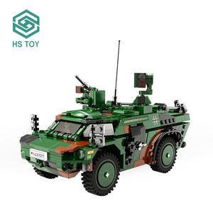 HS 692 pièces enfants assemblage en plastique bloc de construction ensemble Construction modèle jouet simulant voiture blindée Pielzeug Simulation briques - Product Image 6