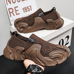 Zapatos de Malla Tejida para Hombre, Primavera-Verano 2026, Suela Gruesa, Transpirables, Casuales, a la Moda, Combinables con Todo, Cómodos - Product Image 4