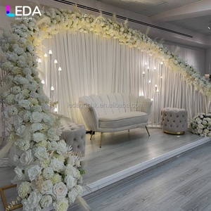 ฉากหลังโลหะสีขาวสำหรับงานปาร์ตี้ในร่มและกลางแจ้ง LEDA ซุ้มเหล็กโค้งสำหรับแขวนดอกไม้สำหรับงานแต่งงาน - Product Image 4