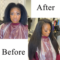 Extensiones de Cabello Humano Vietnamita 12A de Doble Trama con Queratina, Liso Kinky, Punta Plana Invisible, Extensiones de Cabello con Queratina K-tip