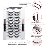 Cils magnétiques 3D spectaculaires en faux vison, ensemble de faux cils avec eye-liner liquide magnétique inclus, pas de colle requise, vente en gros