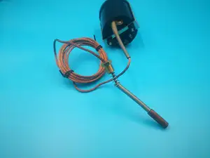 Termómetro capilar de esfera de 60mm (2,4 pulgadas) con contacto de interruptor y bombilla de latón remota