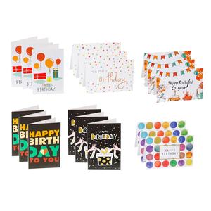 54 pz forniture per feste da ragazza con decorazioni per inviti di compleanno ripiegate con motivo di stampa per occasioni di ringraziamento natalizie - Product Image 6