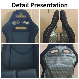 Banco Concha de Corrida em Fibra de Carbono para Carro Esportivo em Alcântara Preto Universal para Assento de Jogo de Corrida e Drift Simulador de Corrida e Cadeira de Escritório - Product Image 6