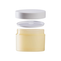 Pot en plastique PP à double paroi pour crème, 100 ml, 200 ml, 300 ml, 400 ml, conteneur cosmétique pour crème visage et soin des cheveux, emballage pour gommage corporel