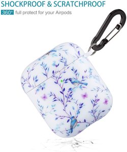 Étui protecteur d'été Transparent pour <span class=keywords><strong>AirPods</strong></span> 1 et 2, design léger, joli boîtier protecteur souple Anti-poussière - Product Image 2
