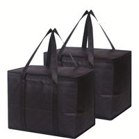 SANJIN Sacs isothermes en PP grande capacité, sacs alimentaires chauds/froids professionnels 41*23*33cm, sacs à pizza réutilisables pour la livraison et la restauration