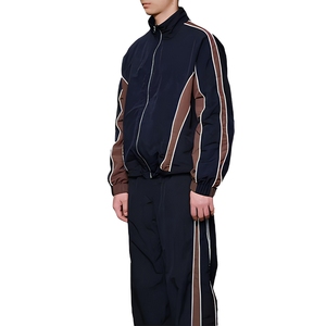 Custom Nylon Windbreaker Tracksuit Men <b>Zip</b> <b>Up</b> <b>Jacket</b> & Pants Set Waterproof Lightweight Breathable Outdoor Sportswear OEM - Product Image 2