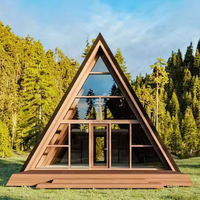 20 pieds Prix le plus bas Maison préfabriquée à cadre en A Petites maisons de luxe en forme triangulaire pour hôtels et magasins Maison préfabriquée