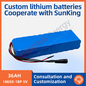 Paquete de Baterías de Litio 18650 de 36 Ah y 5 V de Salida para Alimentación de Farolas Solares, Vehículos y Mini Refrigeradores - Product Image 2