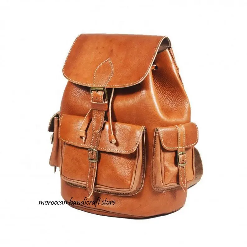 Кожаный рюкзак, коричневая кожаная сумка, кожаная сумка, кожаный рюкзак