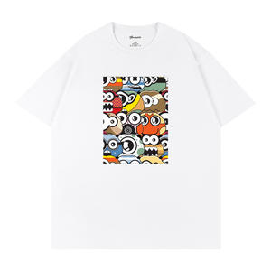 Camiseta Unisex de Algodón Estampada Q08, Transpirable, Corte Holgado, Informal - Product Image 3