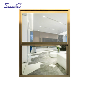 <span class=keywords><strong>Prix</strong></span> <span class=keywords><strong>d</strong></span>'usine Fenêtre coulissante verticale en verre à <span class=keywords><strong>double</strong></span> <span class=keywords><strong>vitrage</strong></span> en aluminium de couleur dorée personnalisée Fenêtre à guillotine simple - Product Image 3