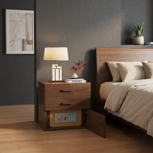 Coffre-fort de bureau en bois massif, antivol, ignifuge, pour le stockage d'argent et de documents en entreprise ou en magasin - Product Image 3