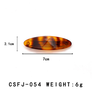 CANYUAN stile europeo e americano semplice ovale tartaruga-guscio acetato clip unica mini forcina personalizzata - Product Image 2