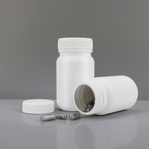 Wholesale White Plastic Bottle <b>Pill</b> Capsule Medicine <b>Container</b> Vitamin Pharmaceutical Bottle Jars <b>Pill</b> Bottle with Screw Cap - Product Image 1