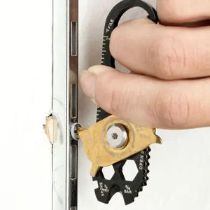 Clé à molette multifonctionnelle en acier inoxydable LM Black 20-en-1, tournevis, gadget portable EDC pour extérieur, outil de mesure – Vente en gros - Product Image 4