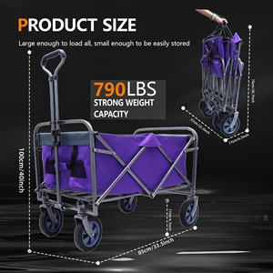 Chariot <span class=keywords><strong>de</strong></span> plage pliable multifonctionnel pour jardin extérieur, chariot <span class=keywords><strong>de</strong></span> camping pliable adapté à la <span class=keywords><strong>pêche</strong></span>, aux fournitures et équipements <span class=keywords><strong>de</strong></span> jardinage - Product Image 5