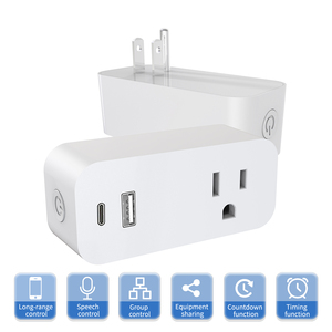 Sixwgh tuya wifi thông minh <span class=keywords><strong>c</strong></span>ắm 3 <span class=keywords><strong>c</strong></span>ửa hàng <span class=keywords><strong>USB</strong></span>-<span class=keywords><strong>C</strong></span> <span class=keywords><strong>USB</strong></span> <span class=keywords><strong>USB</strong></span> Alexa/Google trợ lý tương thích hẹn giờ nhóm điều khiển cho thông minh <span class=keywords><strong>c</strong></span>ắm ổ <span class=keywords><strong>c</strong></span>ắm - Product Image 2