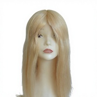 Perruque en dentelle complète blonde respirante, élégante, avec une poignée intégrée, pour femmes, fabrication sur mesure