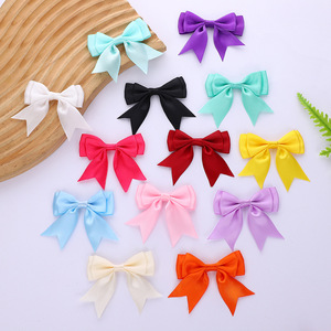 Noeuds en ruban satiné imprimés avec logo personnalisé, pré-noués, avec élastique, pour emballage cadeau, décoration de mariage et bouquet de fleurs, OEM - Product Image 3