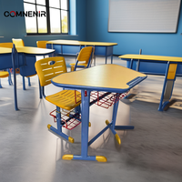 Ensemble de chaises de bureau pour étudiants en plastique de style moderne Solution de mobilier scolaire polyvalente à guichet unique pour l'entrepôt de salon et de bureau à domicile