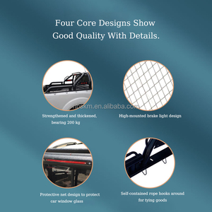 โรลบาร์เสริมความแข็งแรงป้องกันการพลิกคว่ำสำหรับรถบรรทุก พร้อมตาข่ายนิรภัยในตัวและตะขอเกี่ยวเชือก ทนทานด้วยการเคลือบผง อะไหล่รถยนต์ - Product Image 3