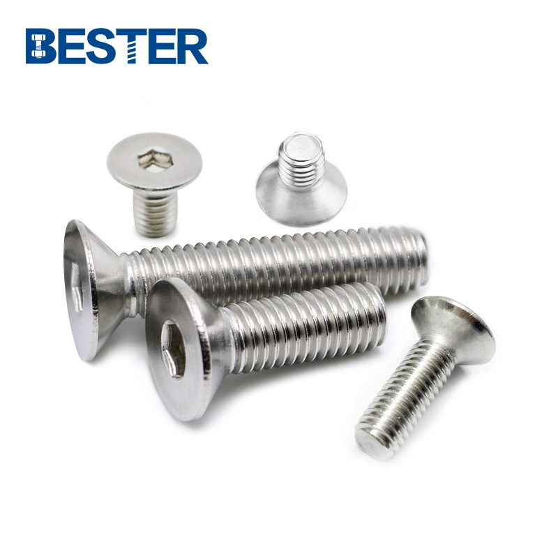 Stainless Steel 304 316 Din7991 A2 70 Hex Drive Flat Head CSK Countersunk Allen Key Socket Screws