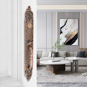 Khóa Cửa Kết Hợp Đồ Nội Thất Cổ Bằng Hợp Kim Kẽm Kéo Đôi Bên Ngoài Cửa Biệt Thự Phong Cách Châu Âu - Product Image 2